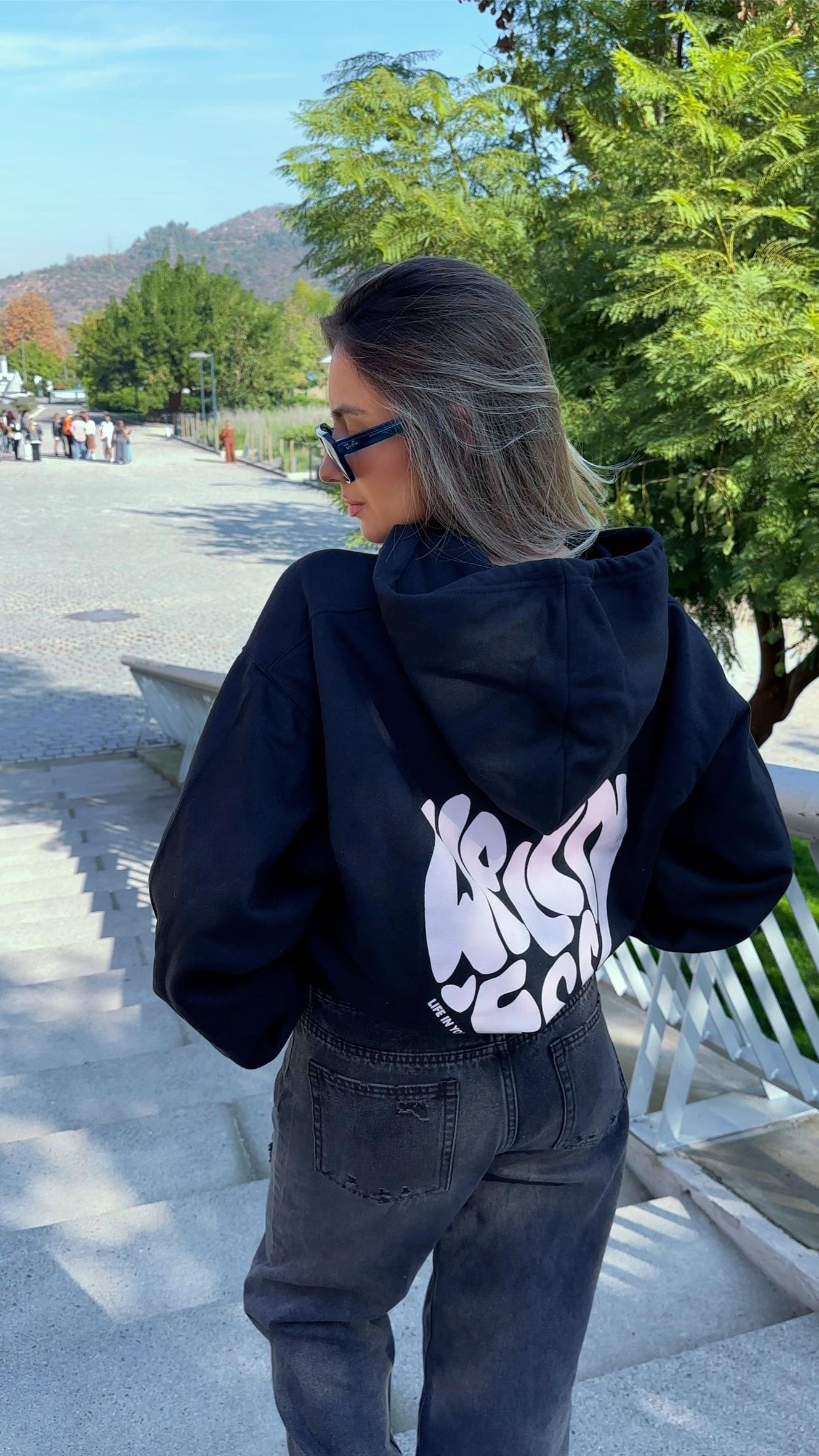 Poleron Oversize Wellness Negro