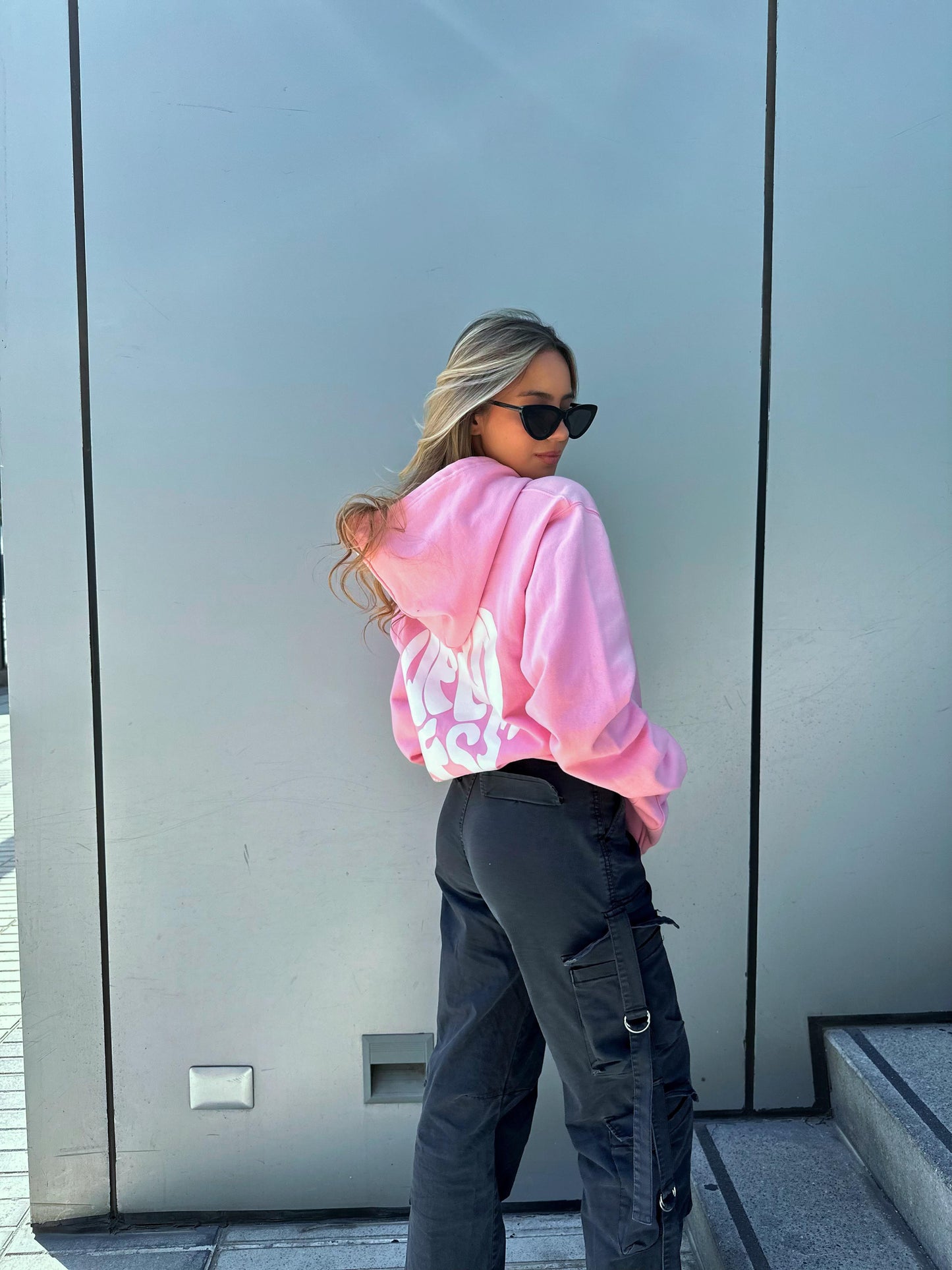 Poleron Oversize Wellness Rosado