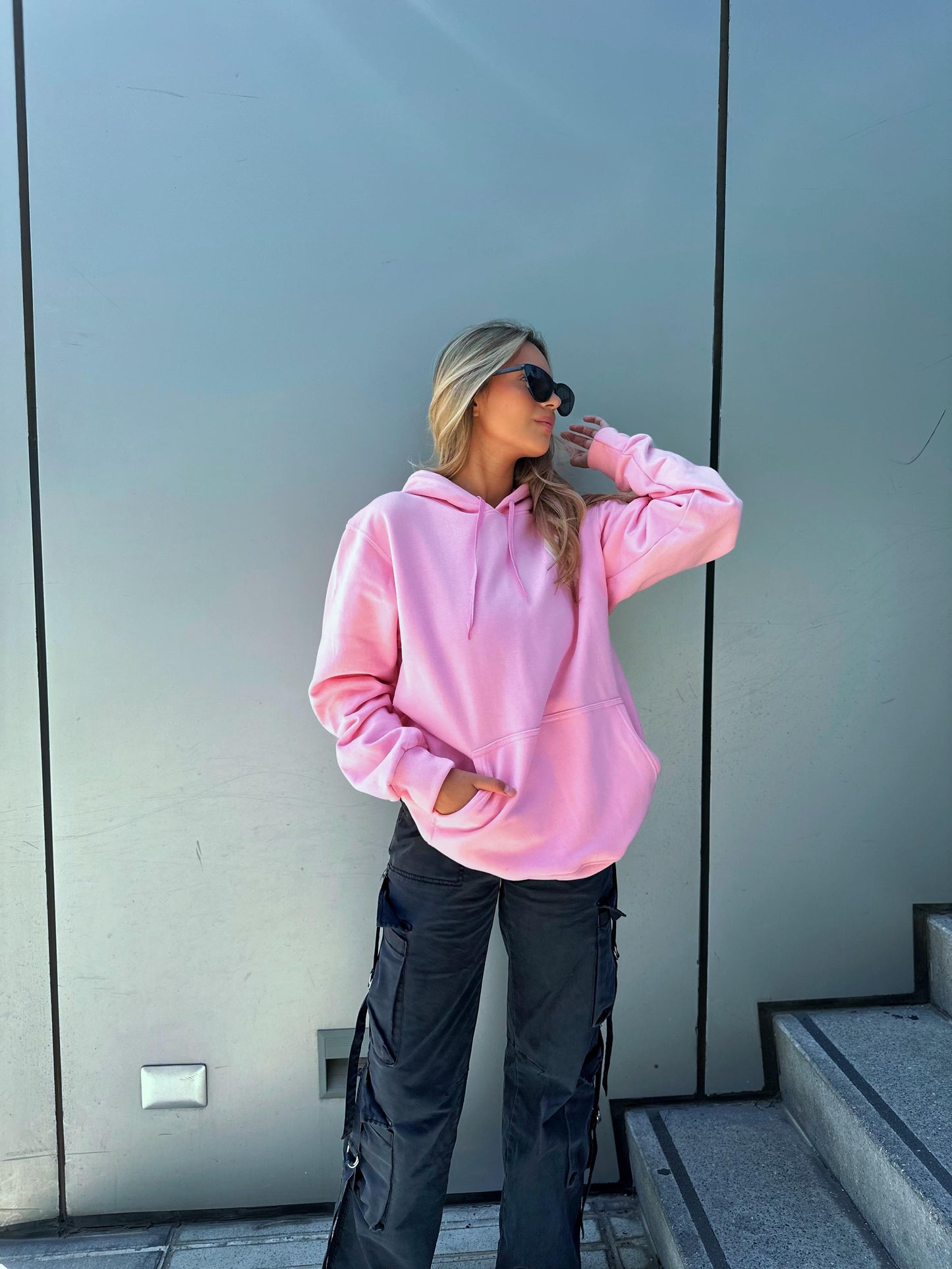 Poleron Oversize Wellness Rosado