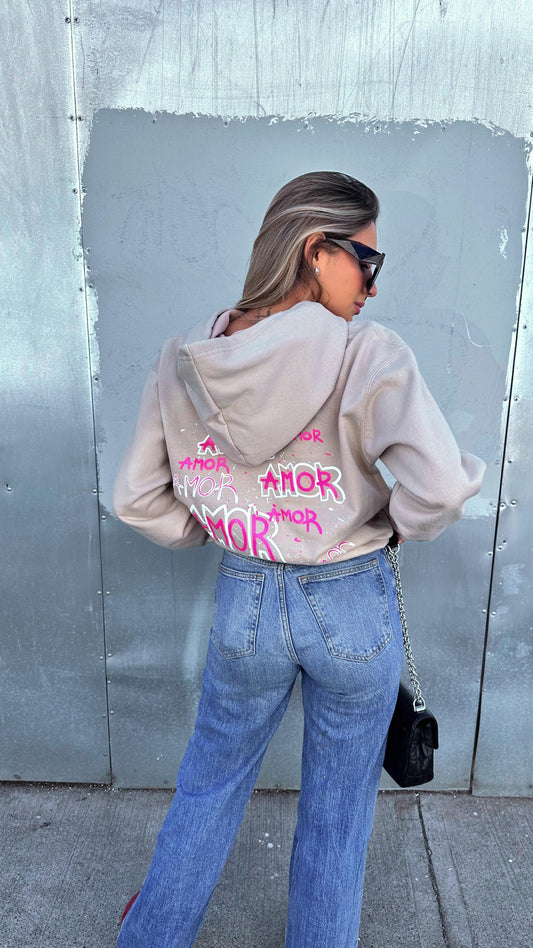 Polerón Oversize Amor Amor Beige