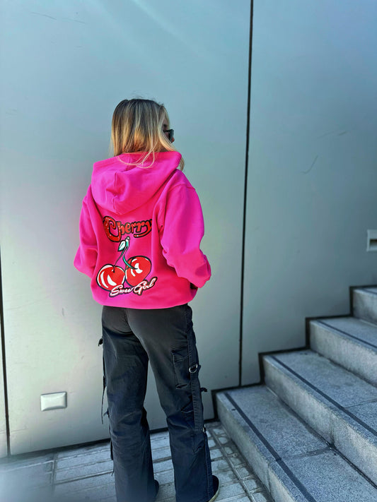 Polerón Oversize Cherry Girl - Comodidad y Estilo Fresco The Girly Club