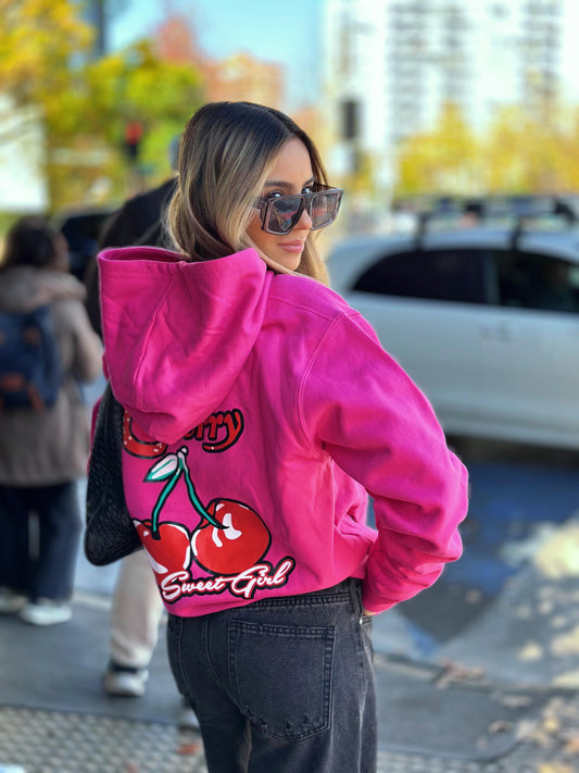 Polerón Oversize Cherry Girl - Comodidad y Estilo Fresco The Girly Club